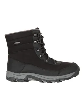 Ohio Mens Fleece Lined Snow Boots - Black - Black - Size: 11 - Mountain Warehouse - FashionsVida