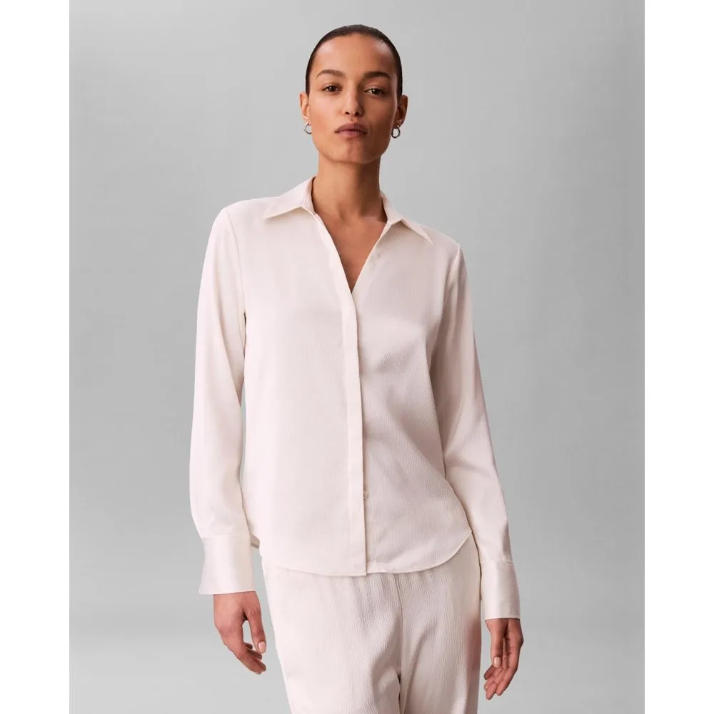 Camisa de mujer de satén ajustada - Calvin Klein - FashionsVida
