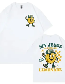 My Jesus Lemonade Funny Christian T-shirt Men Women Fashion O-Neck Short Sleeve T-shirts Summer Casual Loose 100%cotton T Shirt - Aliexpress - FashionsVida