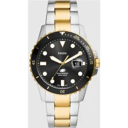 Reloj de hombre blue dive de acero inoxidable con tres agujas y fecha