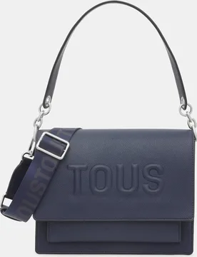 Bolso bandolera mediano con cierre de broche y solapa - Tous - FashionsVida