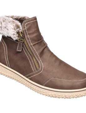 Kuschel-Stiefelette „Carmen“ braun 37 Damen - wonderwalk - FashionsVida