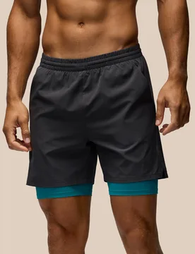 Men's Apex 2-in-1 Woven Shorts - Gunmetal GUNMETAL 2XL male - Castore - FashionsVida