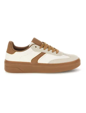 Sneakers beige con suola Flatform BK26WTZ5 37 - THE FIRST - FashionsVida