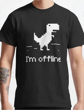 I'm Offline Funny computer geek nerds t rex 90s cartoon pixel video game dinosaur T-shirt for men large size Adult Tops S-6xl - Aliexpress - FashionsVida