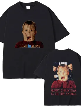 Movie Home Alone Christmas Ya Filthy Animal T-shirt Macauly Culkin Graphic T Shirts Men Women's Classic Fashion Vintage Tshirt - Aliexpress - FashionsVida
