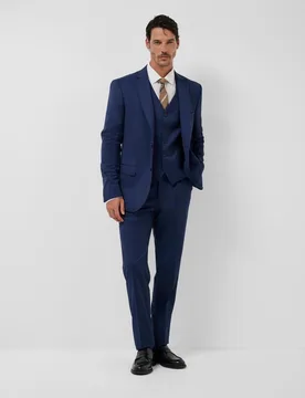 Traje de hombre half canvas slim fit falso liso - Roberto Verino - FashionsVida