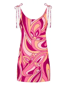 Vestito Corto Fantasia Rosa MF23-0136X2 - ME FUI - FashionsVida
