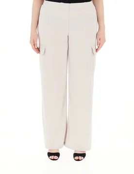 Pantalone gamba dritta BEIGE S - PERSONA by MARINA RINALDI - FashionsVida