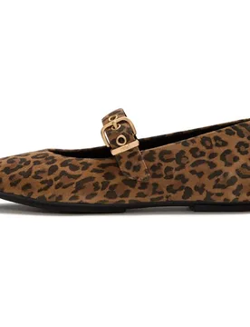 Mary Jane Delicato Suede Leopard Tan / Black EU 40 - Fitflop - FashionsVida