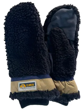 Moufles de ville en laine - Teddy Mitten Black en Laine - Taille L - Noir - Elmer - FashionsVida