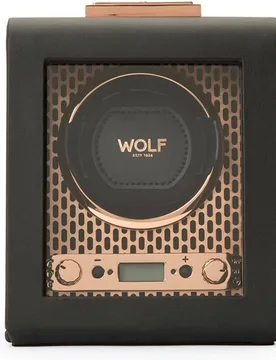 Relojero Axis rotor con joyero de piel en color con programación - Wolf - FashionsVida