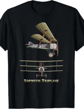 Sopwith Triplane British WW1 Fighter Plane Diagram T-Shirt Short Sleeve Casual 100% Cotton Shirt - Aliexpress - FashionsVida