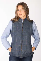 Haworth Womens Padded Tweed Waistcoat - - Size: 14