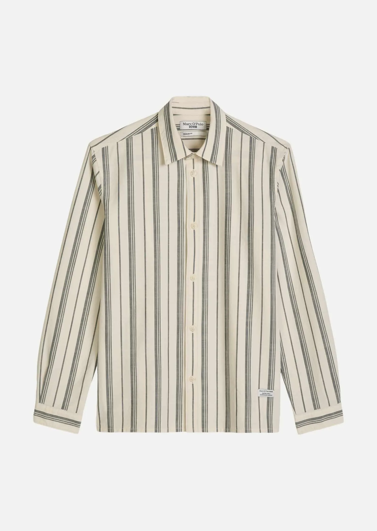 Marc O' Polo Regular- Fit Hemd Gestreift Beige L - Marc O'Polo - FashionsVida