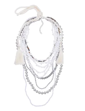 New Trendy White Irregular Pearl Iridescent Crystal Bead Multi Layer Necklace Handmade Sweater Chain Women's Party Charm Jewelry - Aliexpress - FashionsVida