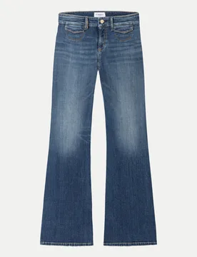 Flared-Fit Jeans Fabienne Pocket Blau 44/33 - Cambio - FashionsVida