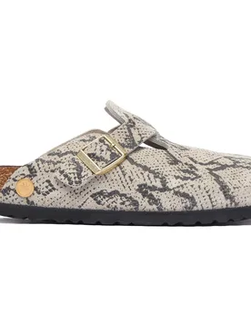 Boston Rivet Logo Suede Snake Oyster 37 Damen - Birkenstock - FashionsVida