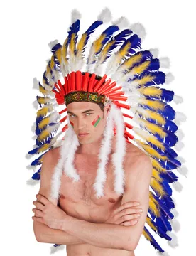 Indianer-Häuptling Kopfschmuck für Erwachsene - BOLAND BV - FashionsVida