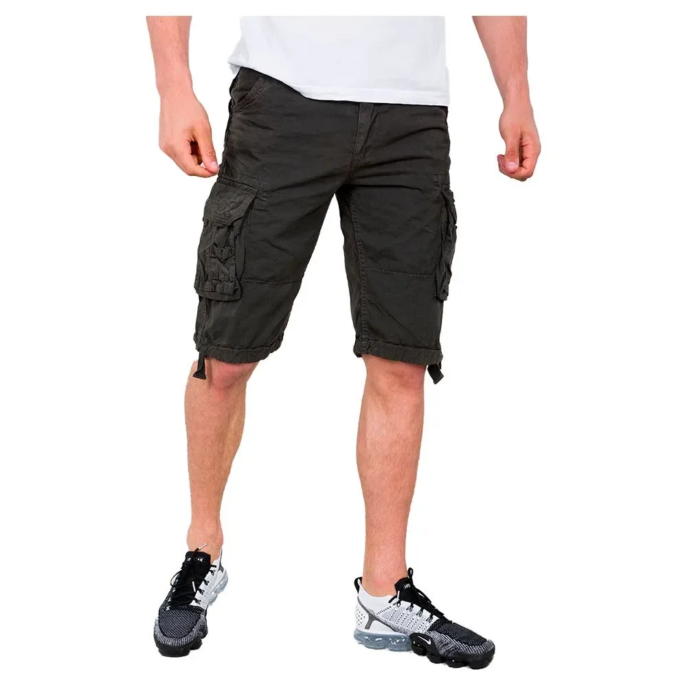 Industries Pantaloni Corti Cargo Jet Greyblack 30 - ALPHA - FashionsVida