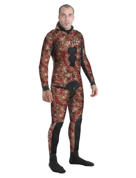 Muta Subacquea Pack Fire Red Camo Basic 3 Mm - Spetton - FashionsVida