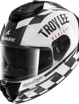 Casco Moto Integrale SPARTAN RS RACESHOP Bianco Nero R taglia S - Shark - FashionsVida