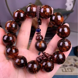Source of 18mm Burmese yellow , burrwood black gold old material rosewood bracelet