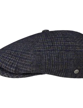 Willerson Check Flat Cap by - navy - Size: 57 cm - Bugatti - FashionsVida