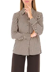 Camicia in viscosa MARRONE 52