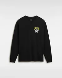 Mens Skull Sauce Long Sleeve T-Shirt In Black Cotton - Size X-Small
