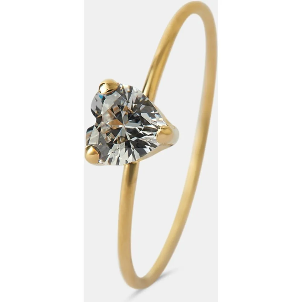 Anillo Corazón de oro y circonita - El Corte Inglés - FashionsVida
