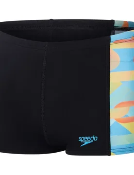 Digital Panel Swimming Boxer Black / Picton Blue / Punch Blue 15-16 Years Boys - Speedo - FashionsVida