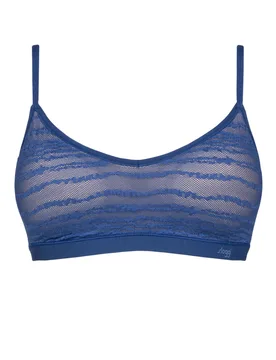 Womens 1 Pack FREE Evolve Lace Push-Up Bra Blue Sapphire L/XL - Blue - Size: Large - Sloggi - FashionsVida