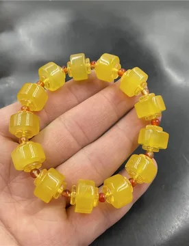New agate abacus , unisex yellow chalcedony tube bead bracelet - Aliexpress - FashionsVida