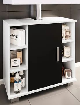 Waschbecken-Unterschrank "Zalo M" Schwarz - VCM - FashionsVida