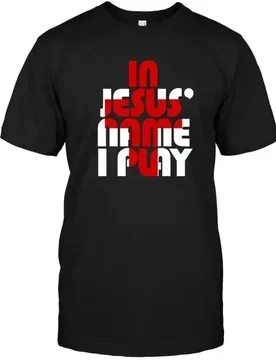 In Jesus Name I Play. Christian Athlete Gamer T-Shirt 100% Cotton O-Neck Summer Short Sleeve Casual Mens T-shirt Size S-3XL - Aliexpress - FashionsVida