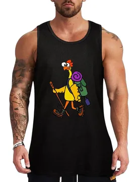 Funny Rubber Chicken Hiking Cartoon Tank Top Modern Print Tank Top Contemporary Graphic Shirt - Aliexpress - FashionsVida