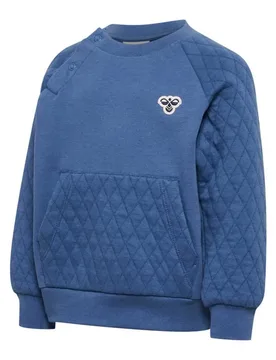 Felpa Mini Loose Quilt Poc Dutch Blue 98 cm - Hummel - FashionsVida