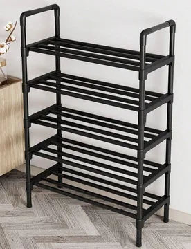 Estantería para zapatos reforzada de 3‑8 niveles, organizador de almacenamiento de zapatos de varias capas con longitud ajustable de 45/58cm, estan - Shein - FashionsVida