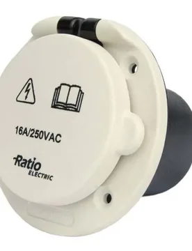 On Board Plug 16a 250v White One Size unisex - Ratio Electric - FashionsVida