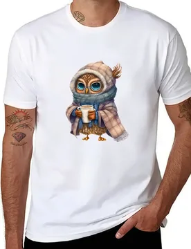 Cute Owl drinking hot coffee or tea, gift for owl lover, I’ll Owl ways love you, Woodland T-Shirt - Aliexpress - FashionsVida