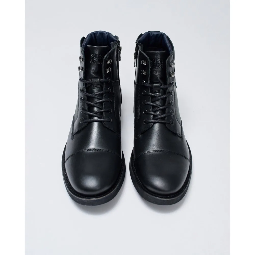 Botas de hombre de piel con cordones - Salsa Jeans - FashionsVida