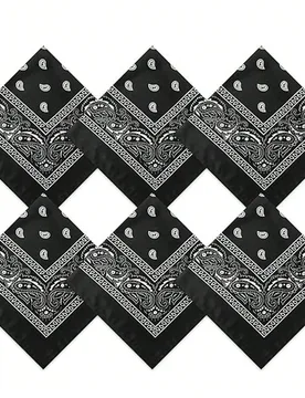 Piezas Unisex Estilo Hip Hop Moda Rap Estampado Bufanda/Chal/Pañuelo, Adecuado Para Festival de Música Rock, Viajes, Fiesta, Hombres y Mujeres Unita - Shein - FashionsVida