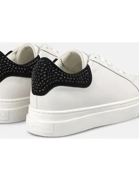 Zapatillas deportivas de mujer de piel con detalles de pedrería y plataforma - Alma en Pena - FashionsVida