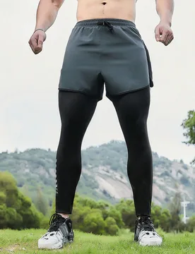 Pantalones de compresión de alto rendimiento para hombres - Mallas deportivas ajustadas que absorben la humedad, aptas para correr, fitness y entrena - Shein - FashionsVida