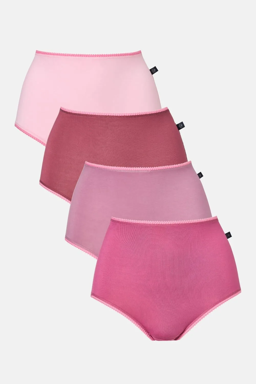 Womens Four-pack Bamboo Full Briefs - - Size: S - British Boxers - FashionsVida