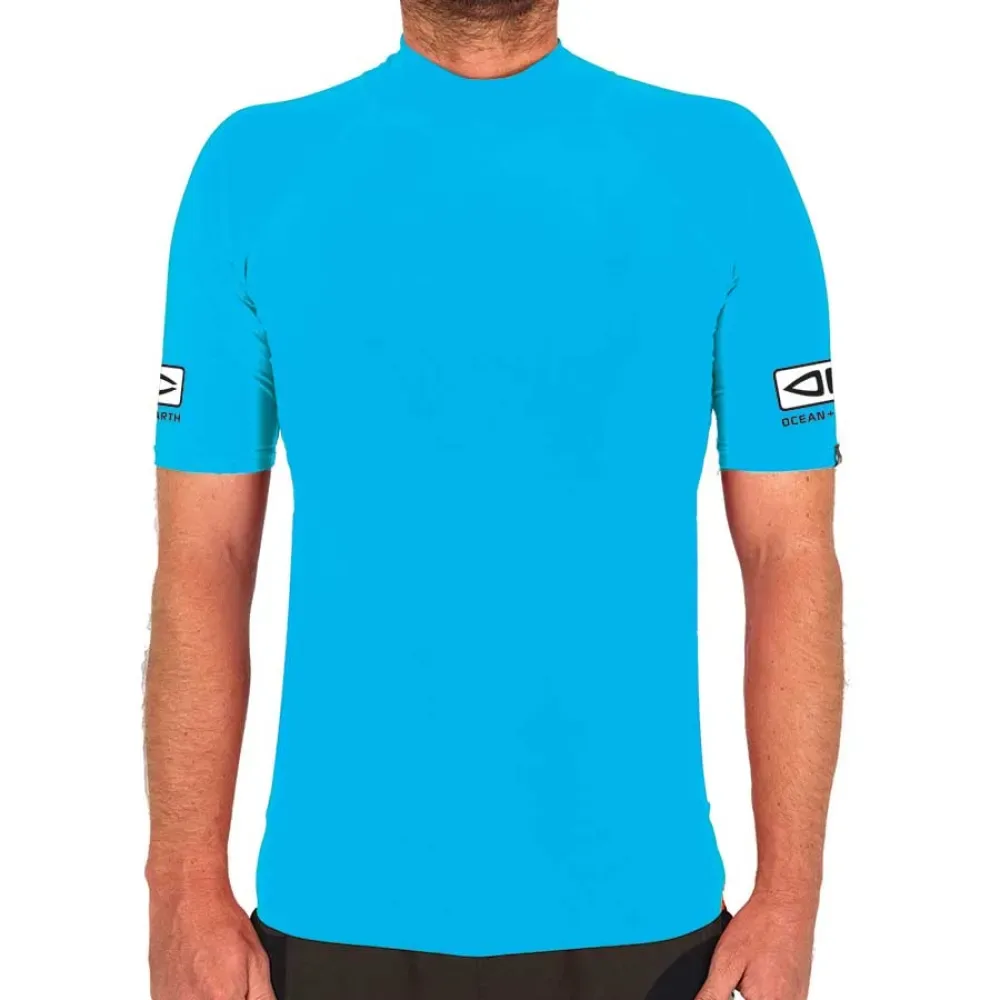 Rash Guard Manches Courtes Comp 2 Blue M - Ocean & Earth - FashionsVida