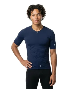 Maglia A Maniche Corte Popolarissima S3 Navy Blue - Bicycle Line - FashionsVida