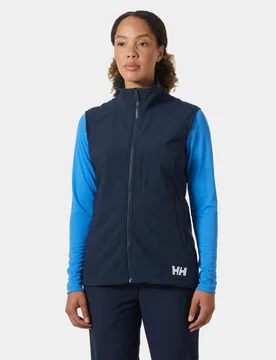 Women's Paramount Athletic Cut Softshell Vest Navy M - Navy Blue - Female - Helly Hansen - FashionsVida