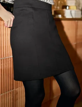 Street One Kurzer Bleistiftrock female Schwarz - Street One Studio - FashionsVida